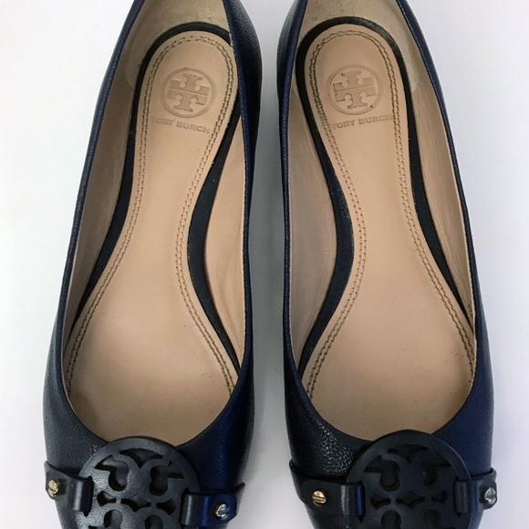 Tory Burch Mini Miller Flats - Navy - Picture 2 of 6